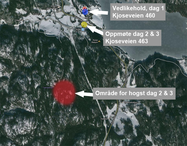 Kart vedr motorsag-/ hogstkurs